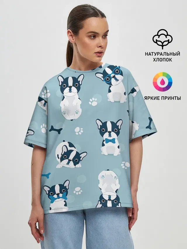 Женская футболка оверсайз