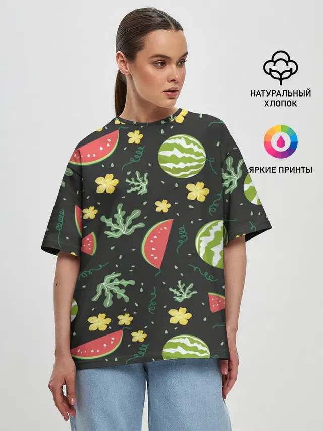 Женская футболка оверсайз