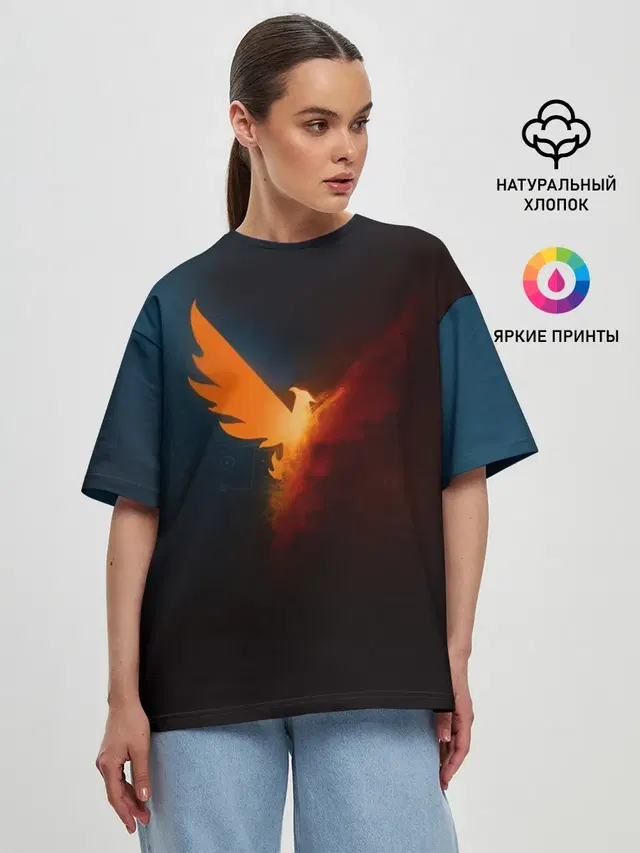 Женская футболка оверсайз