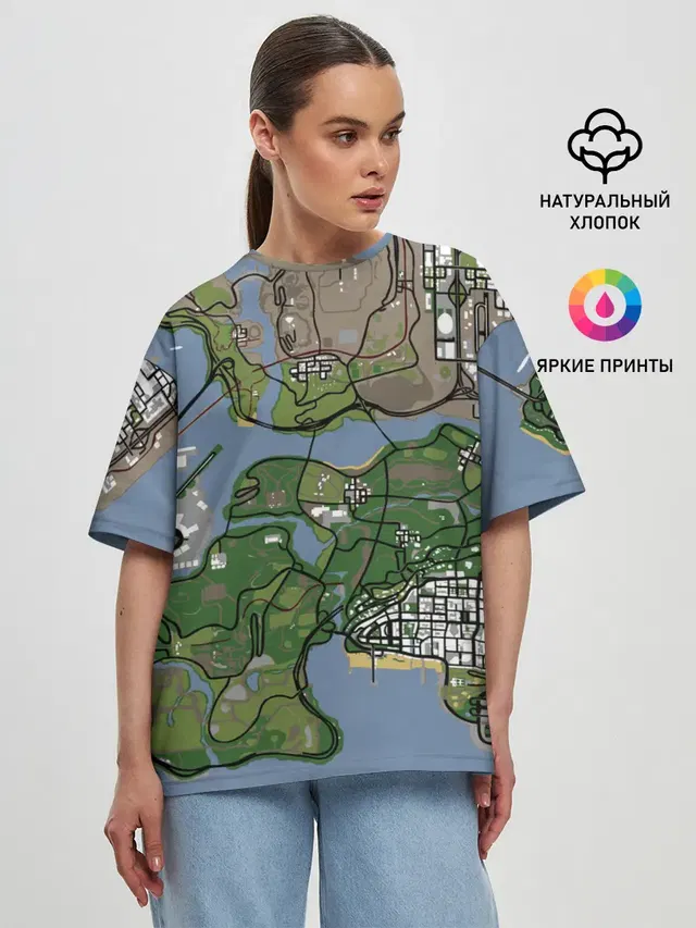 Женская футболка оверсайз