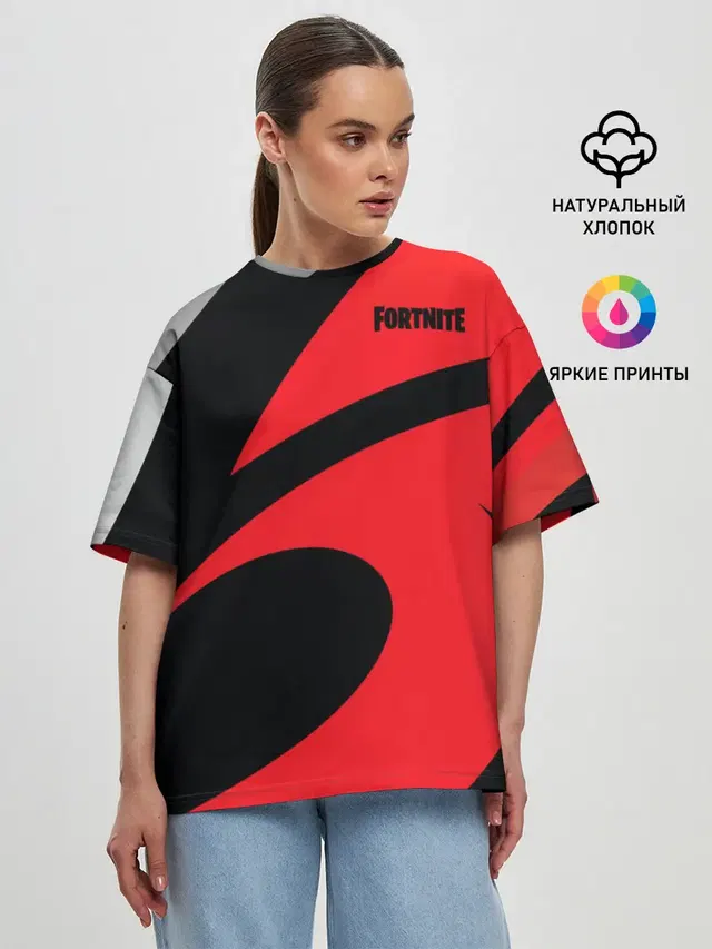 Женская футболка оверсайз