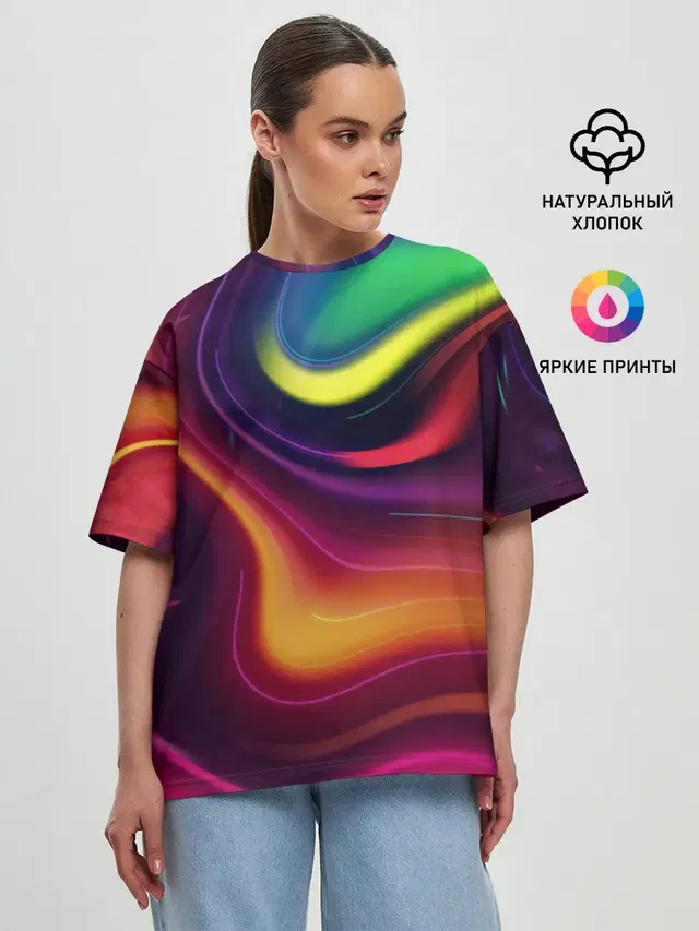 Женская футболка оверсайз