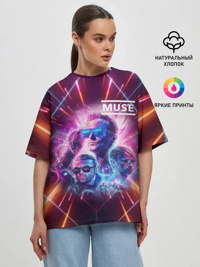 Женская футболка оверсайз с принтом «Muse»