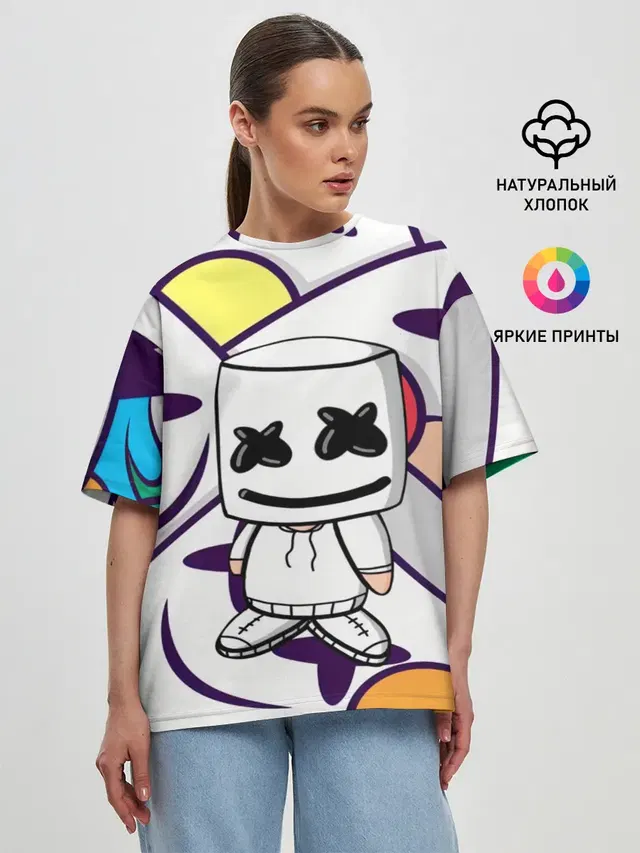 Женская футболка оверсайз