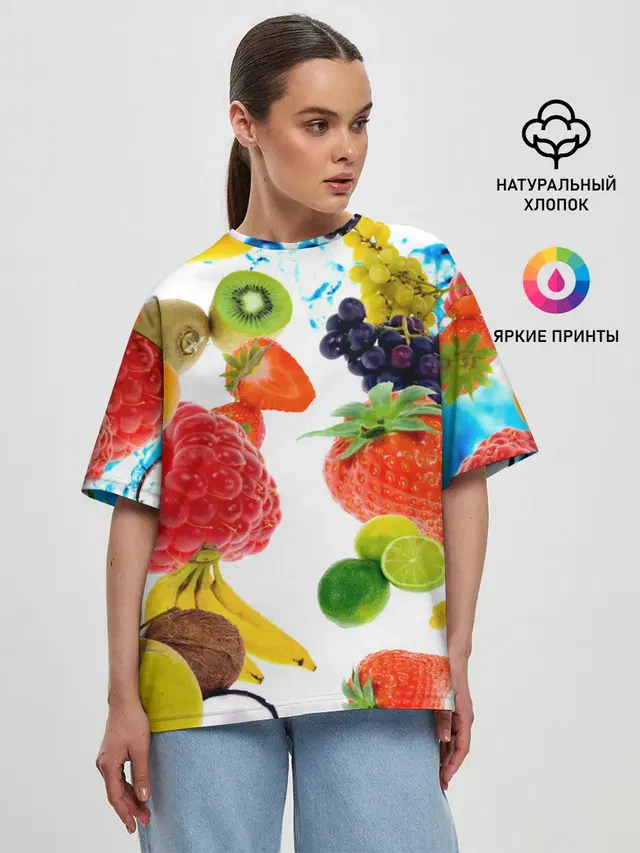 Женская футболка оверсайз