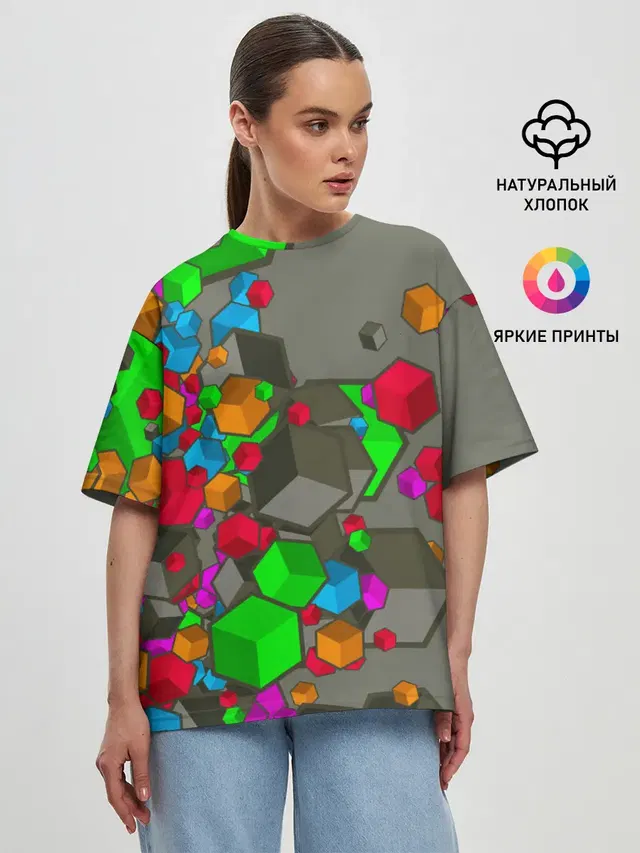 Женская футболка оверсайз