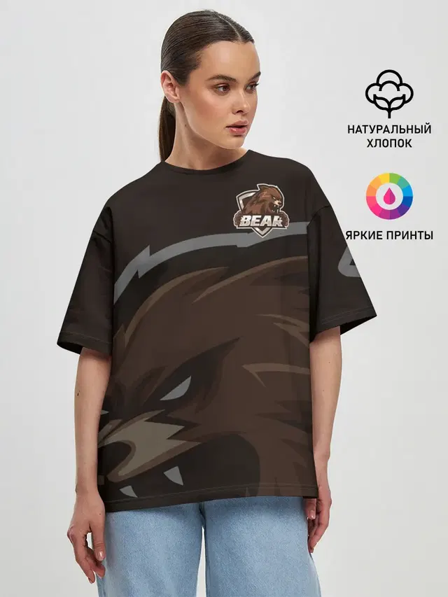 Женская футболка оверсайз