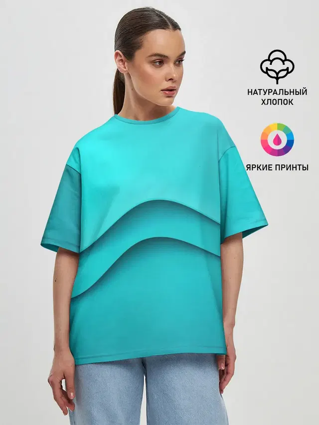 Женская футболка оверсайз