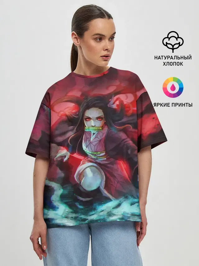 Женская футболка оверсайз