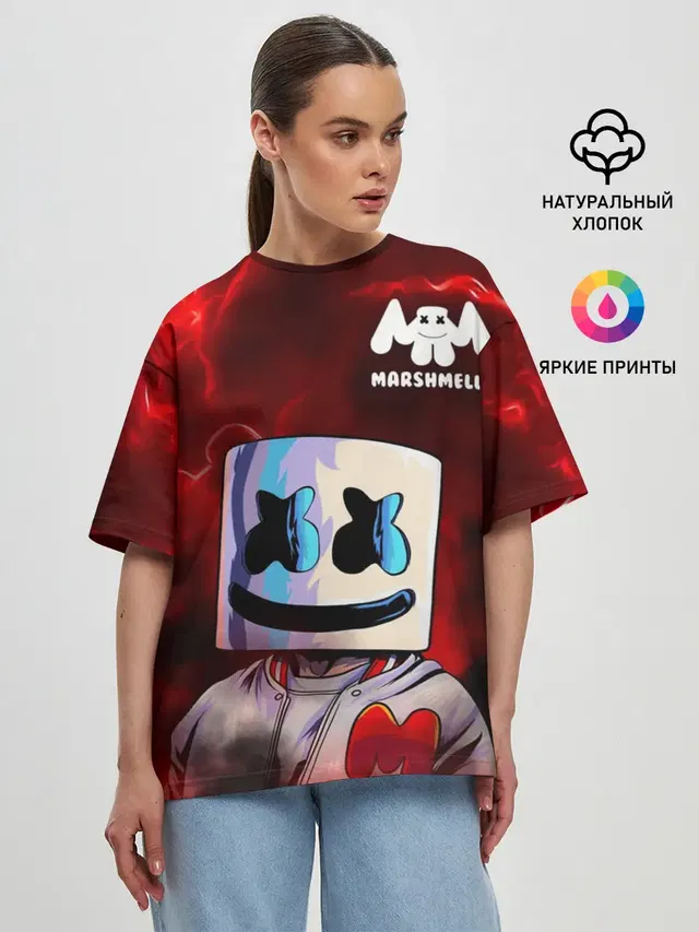 Женская футболка оверсайз