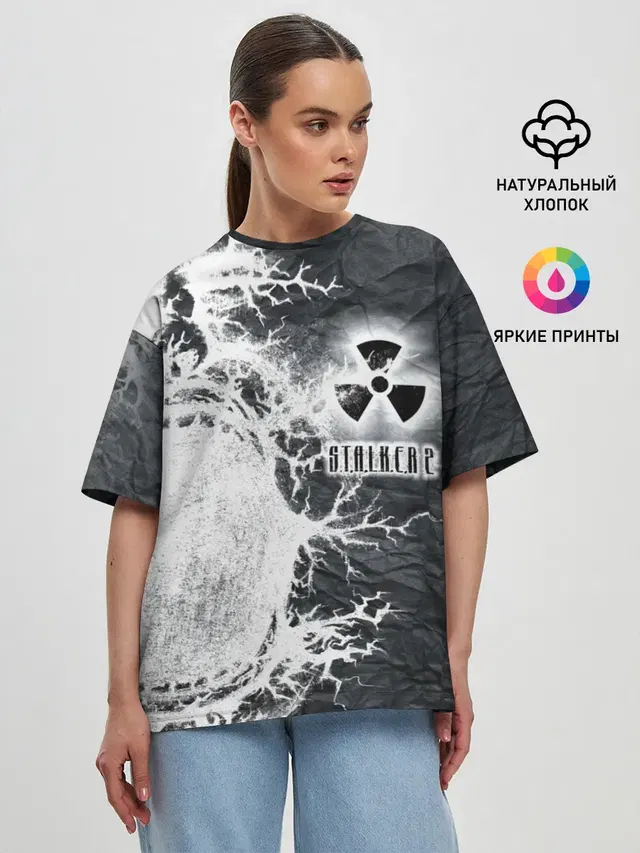 Женская футболка оверсайз