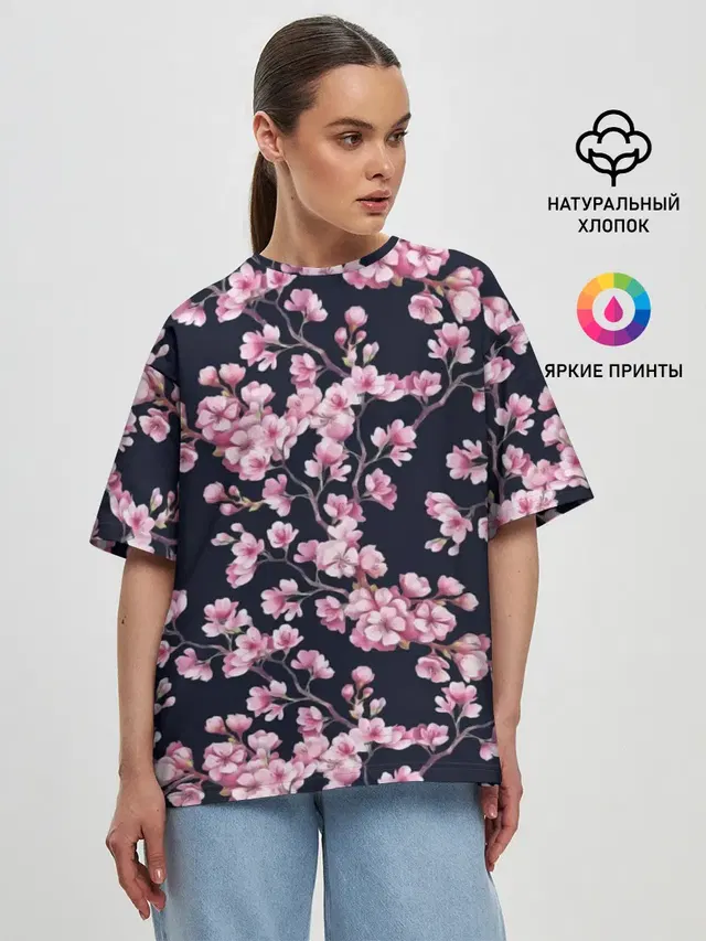 Женская футболка оверсайз