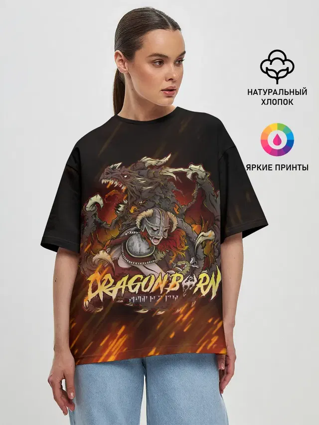 Женская футболка оверсайз