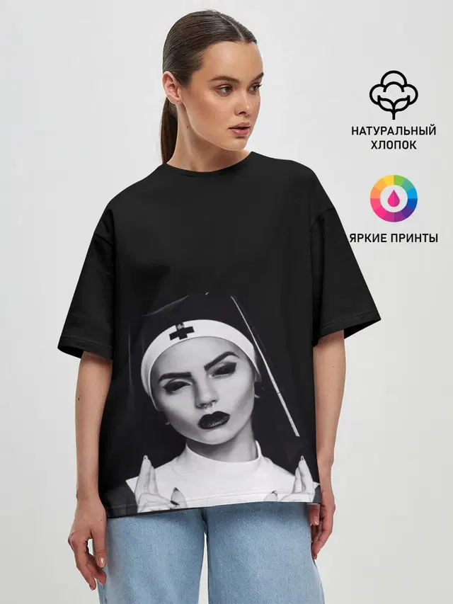Женская футболка оверсайз
