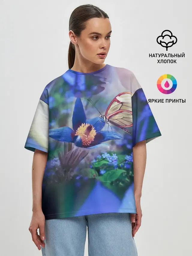Женская футболка оверсайз