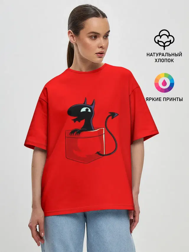 Женская футболка оверсайз