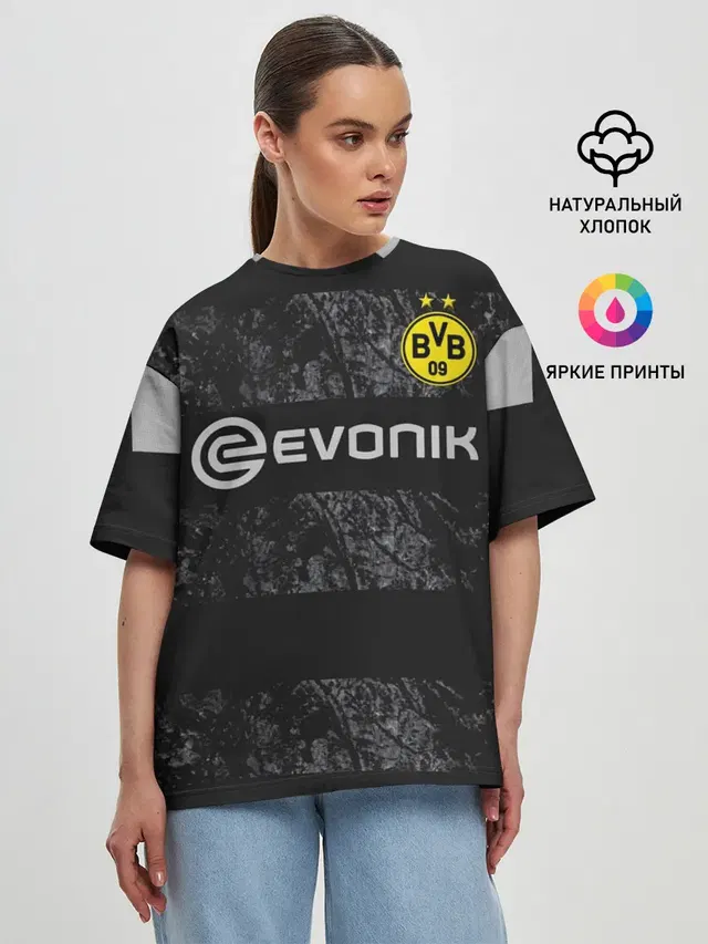 Женская футболка оверсайз с принтом «Borussia — Reus away 19-20»