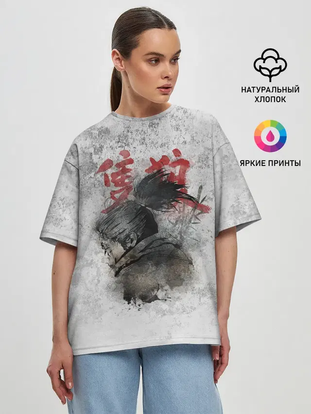Женская футболка оверсайз