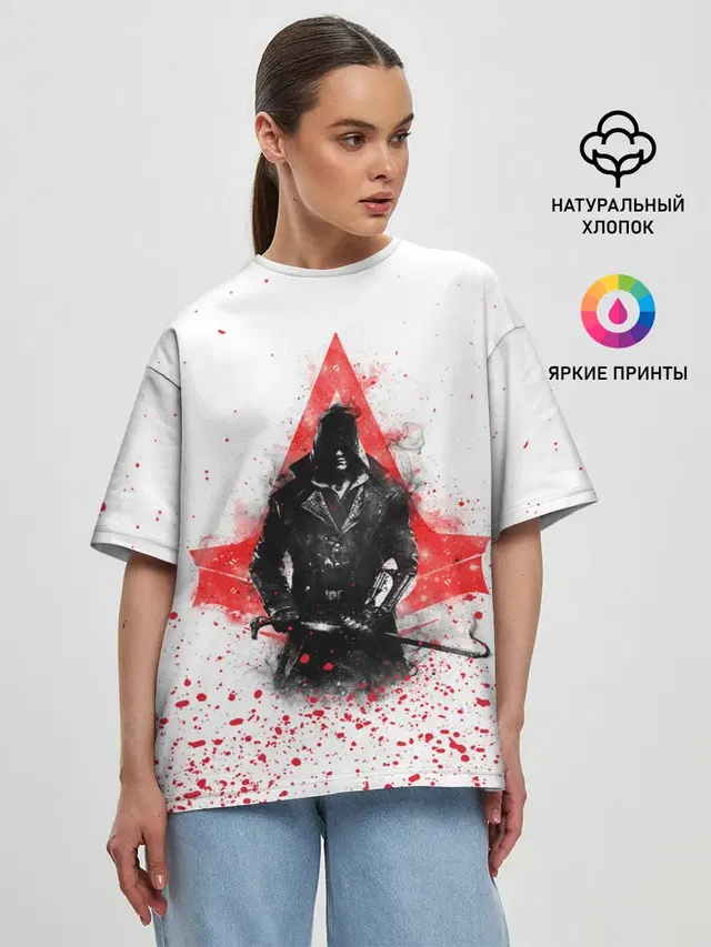 Женская футболка оверсайз
