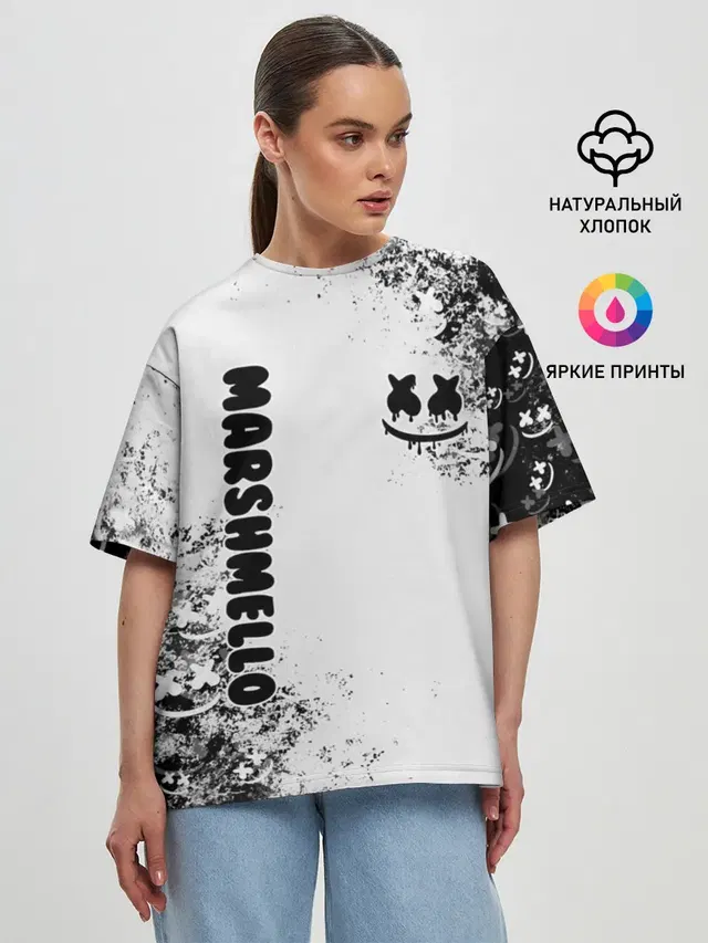 Женская футболка оверсайз