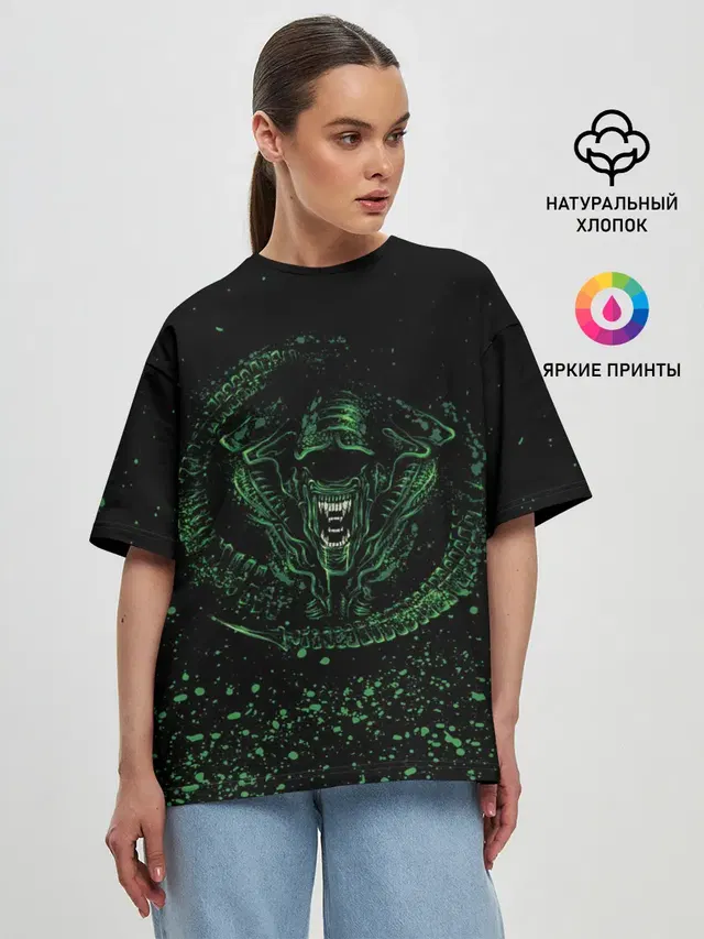 Женская футболка оверсайз