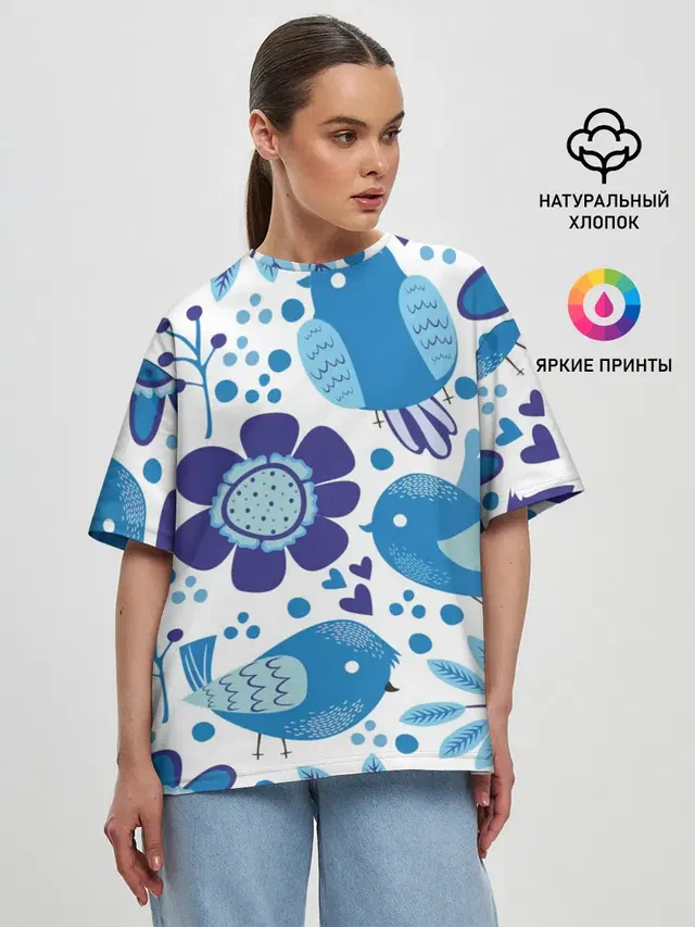 Женская футболка оверсайз