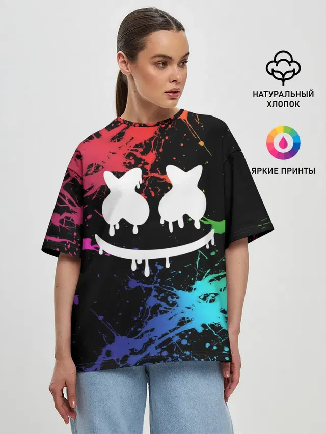 Женская футболка оверсайз