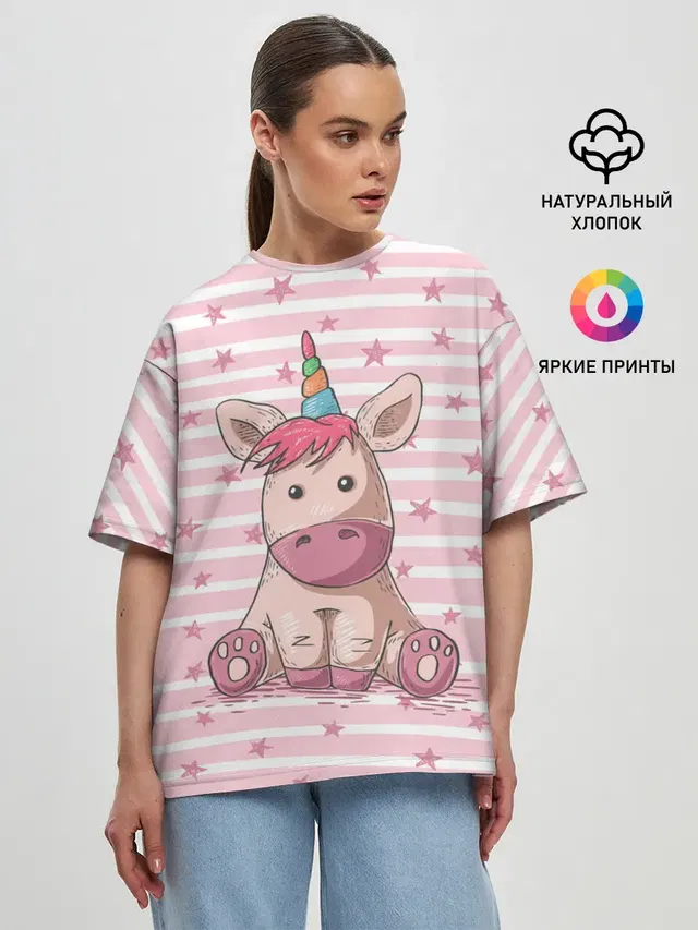 Женская футболка оверсайз