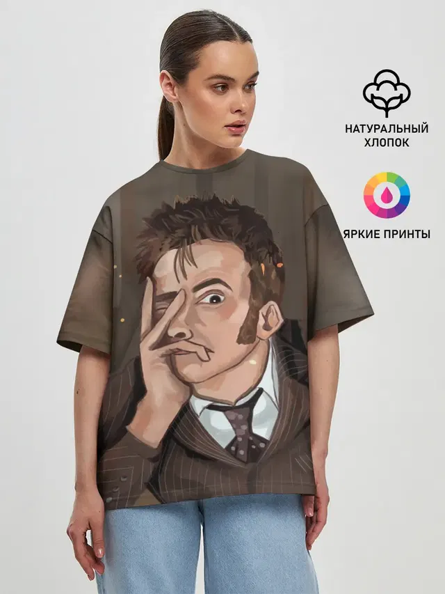 Женская футболка оверсайз