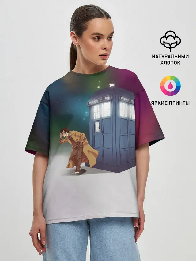 Женская футболка оверсайз