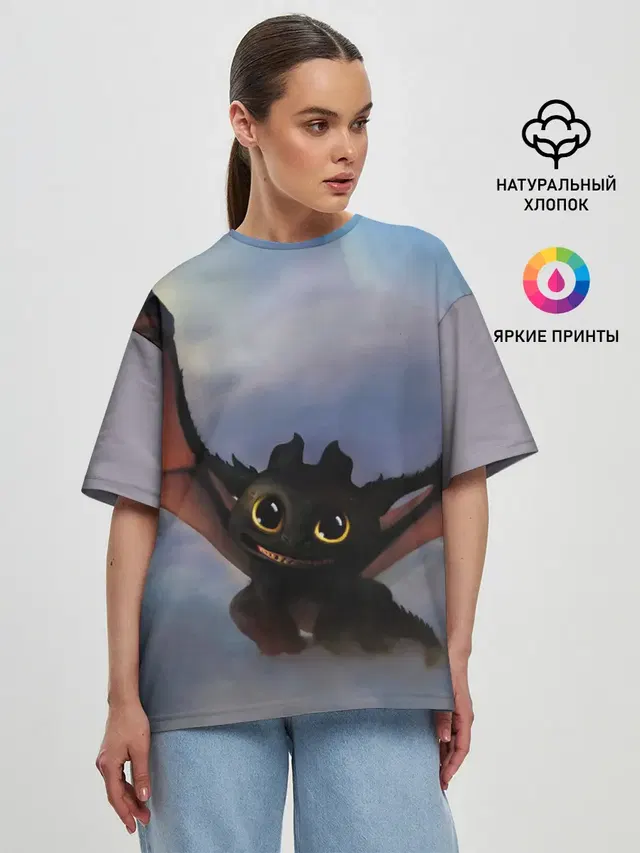 Женская футболка оверсайз