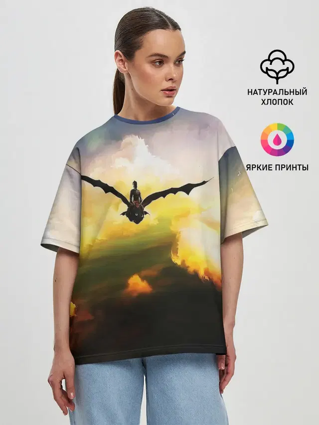 Женская футболка оверсайз