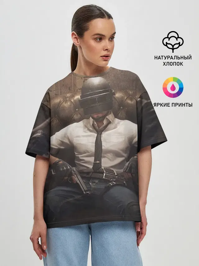 Женская футболка оверсайз
