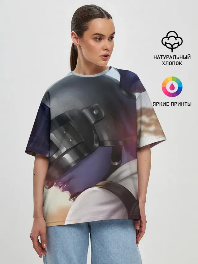Женская футболка оверсайз