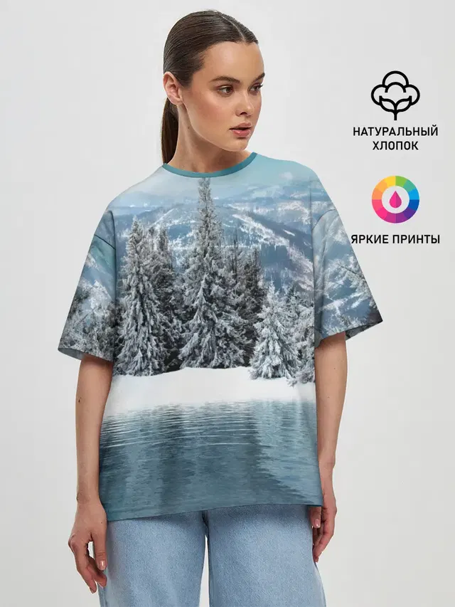 Женская футболка оверсайз