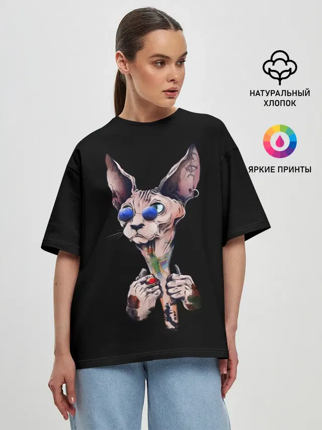 Женская футболка оверсайз