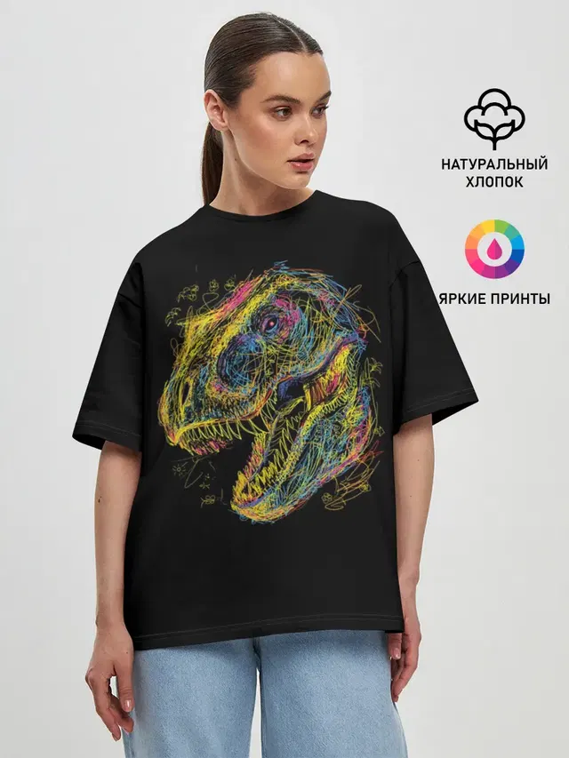 Женская футболка оверсайз