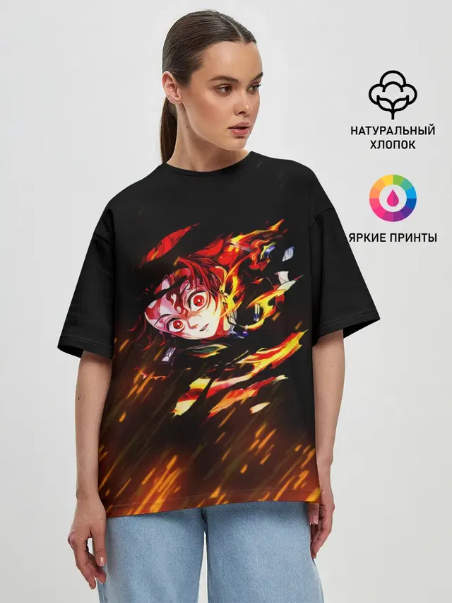 Женская футболка оверсайз