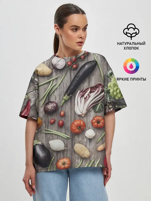 Женская футболка оверсайз