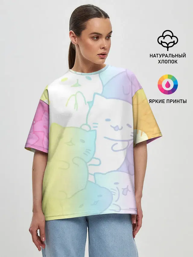 Женская футболка оверсайз
