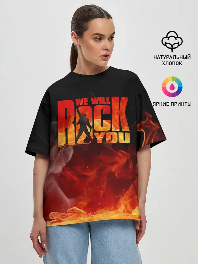 Женская футболка оверсайз