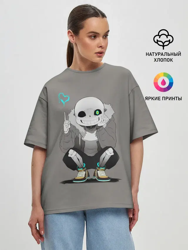 Женская футболка оверсайз