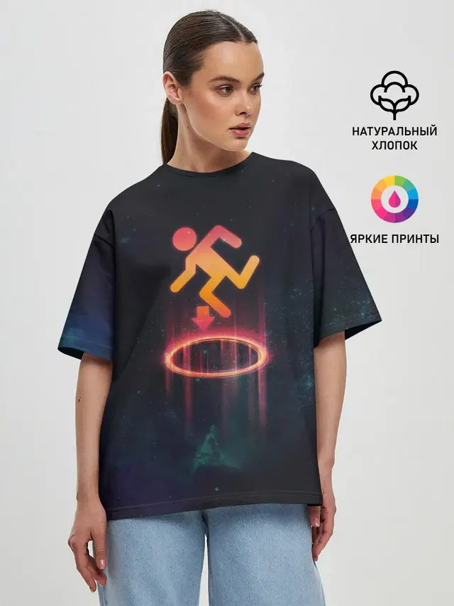 Женская футболка оверсайз