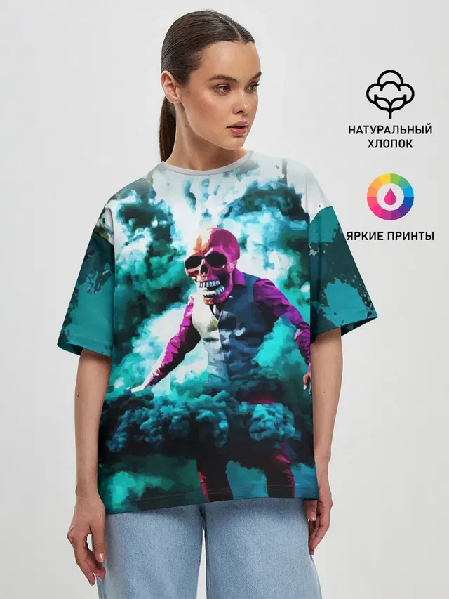 Женская футболка оверсайз