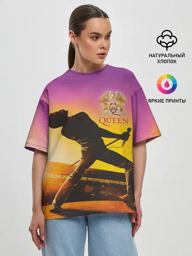 Женская футболка оверсайз
