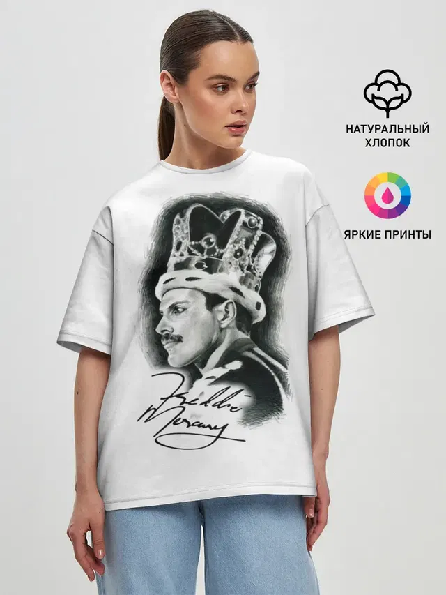 Женская футболка оверсайз