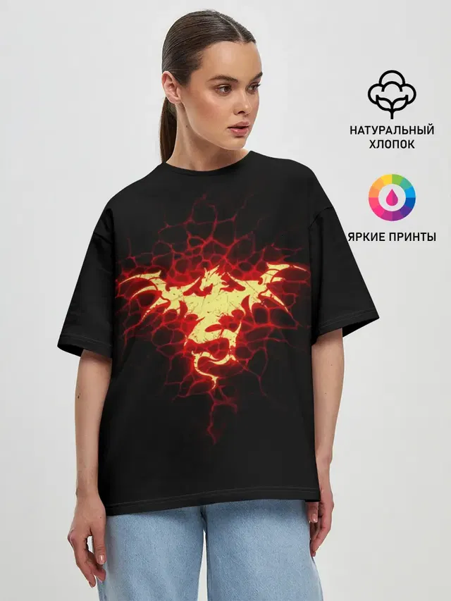 Женская футболка оверсайз