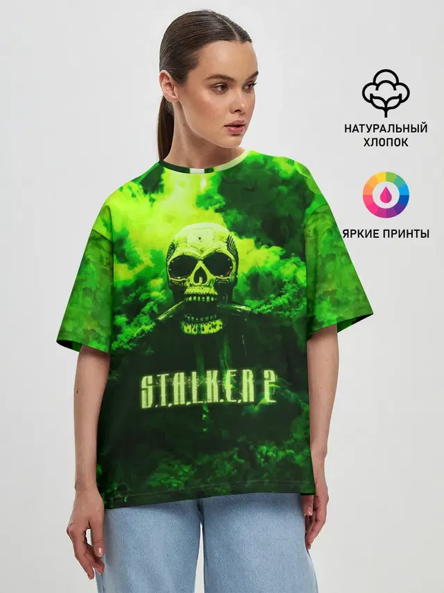 Женская футболка оверсайз