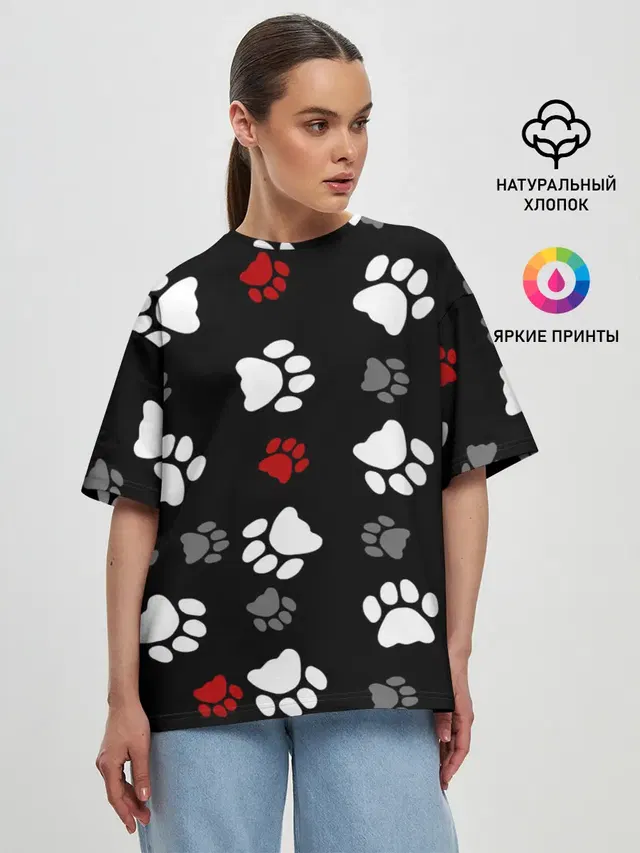 Женская футболка оверсайз