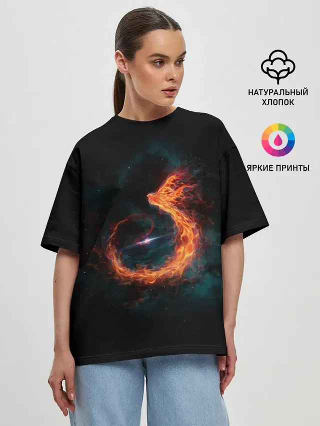 Женская футболка оверсайз